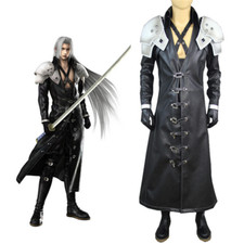 Final Fantasy VII Sephiroth Cosplay Costume Luxury Full Suit Cloak Pants Gloves