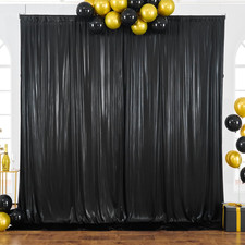 10X10Ft Black Shimmer Backdrop Curtains Wedding Party Glitter Sequin Curtain Bac