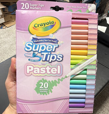 Crayola Super Tips Pastel Washable Markers, Multicolor, 20 Count