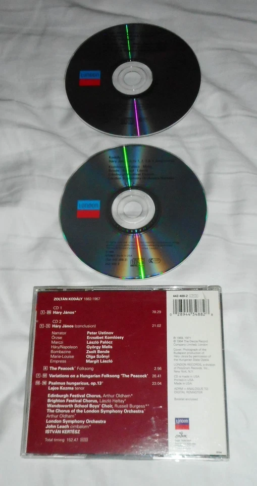 KODALY: Hary Janos - Peacock Variations - Etc. CD 1994 London 2CD SET Foto 2 de 2