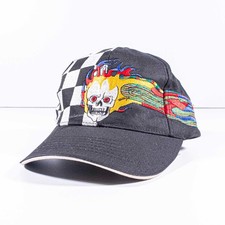 Vintage Y2k Speed Demon Skull Flame Race Hat Cap Adjustable Biker Mens Vintage Y2k Speed Demon Skull Flame Race Hat Cap Adjustable Biker Mens