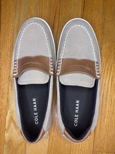 Cole Haan Nantucket Penny Loafer Mens Sz 8 Birch Beige Slip On Shoes C39800