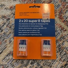 AGFA Vintage Super 8 Tapes 2x20 Cine Adhesive 0813/333 GERMANY