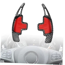 Car Shift Paddle Extension Compatible for Benz A B C CLA CLS Carbon Fiber Black