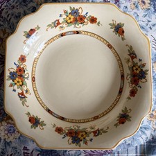 Antique Adams Royal Ivory Titian Ware square plate