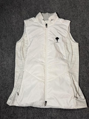 KJUS Vest Womens 38 White Quilted Insulated Full Zip Stretch Ski Golf Outdoor