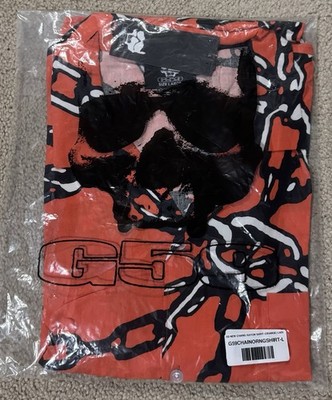 $uicideboy$ G59 Chains Rayon Shirt Orange Size Large OOP NWT Sealed
