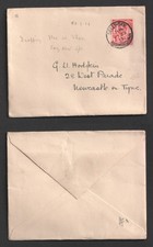 1912 KGV 1d Downey Head Selly Oak Birmingham Cover