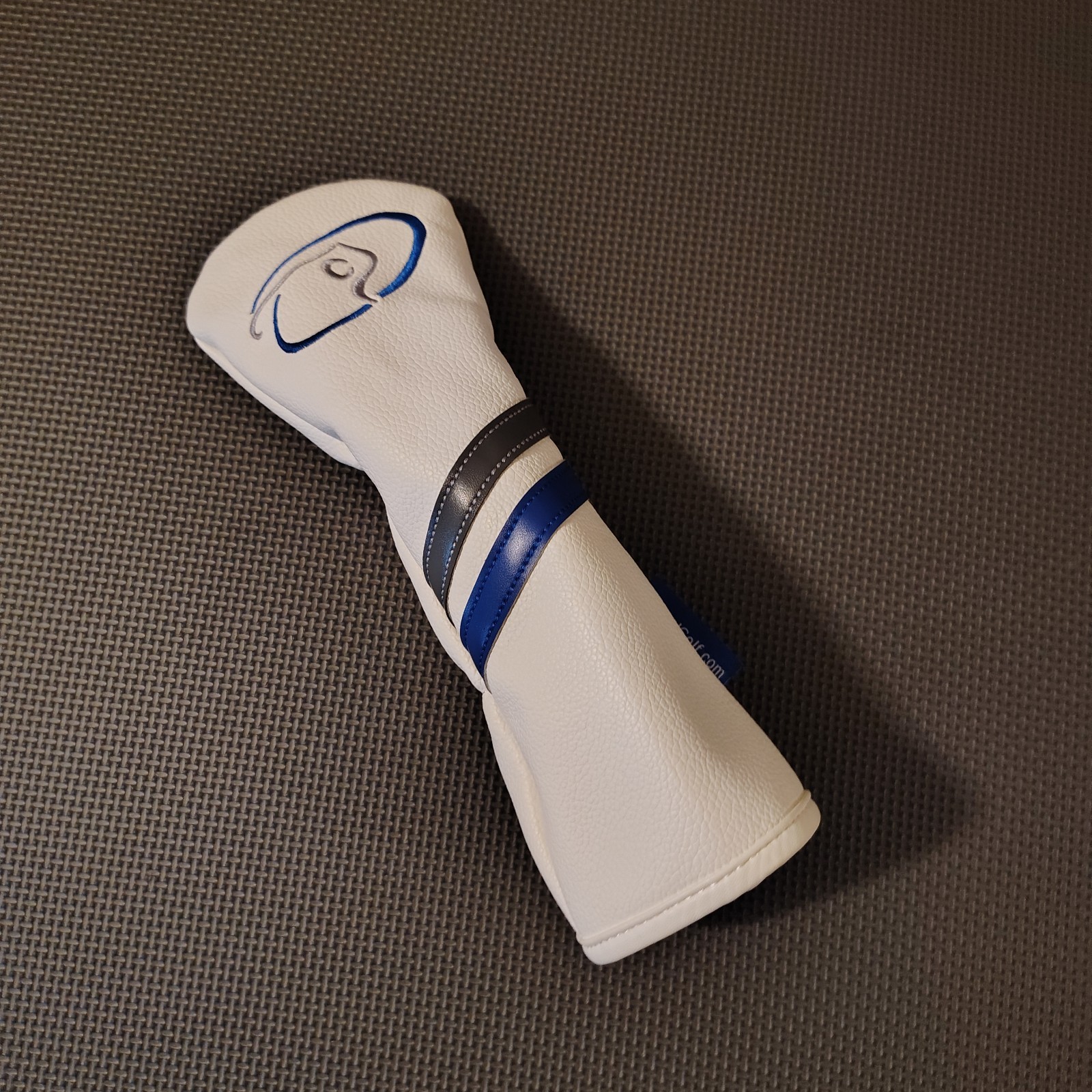 Global Golf White Stripes Hybrid Utility Head Cover / Nice Used Condition