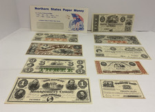 Facsimile Northern States Paper Money Set Contains 9 Assorted Bills A3