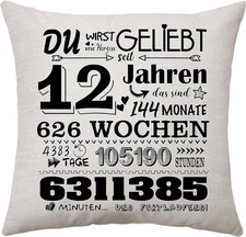12. Geburtstagsgeschenk für Mädchen Junge Zierkissenbezüge Geschenk für Sie 12 J