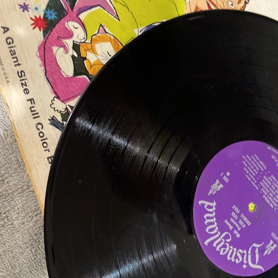 533 Walt Disney Presents  Burl Ives’ Animal Folk & Book 1963 Disneyland Vinyl LP - Image 4 of 4
