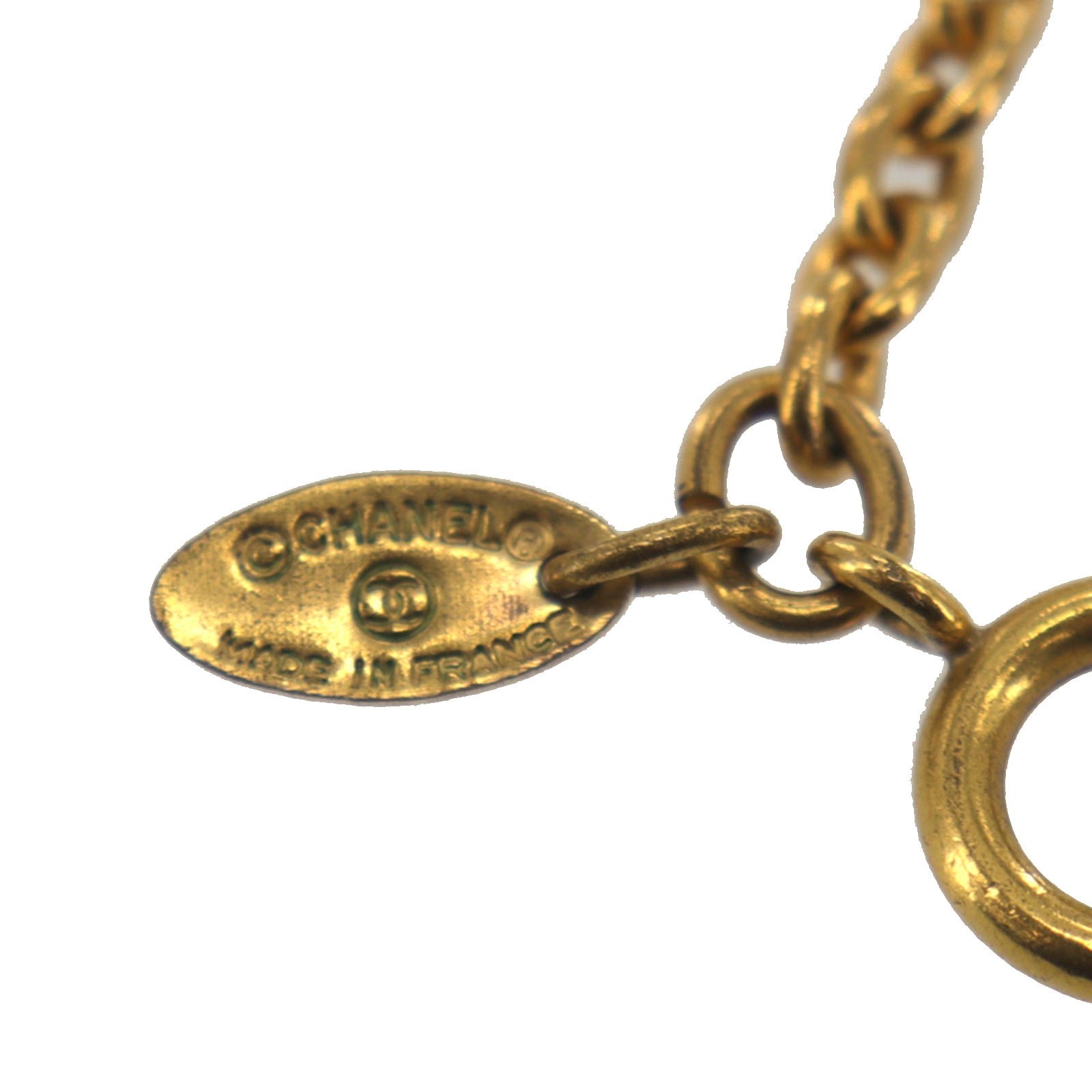 CHANEL CC Logos Used Necklace Pendant Gold-Plated 3858/ Vintage #CX581 O thumbnail 10