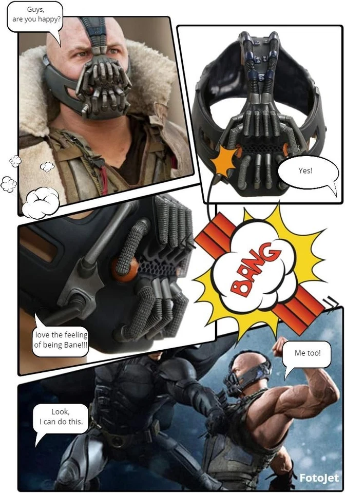 Máscara de Halloween Bane Cosplay Disfraz Máscara Adulto Hombre Vestido Elegante Accesorios Foto 4 de 4