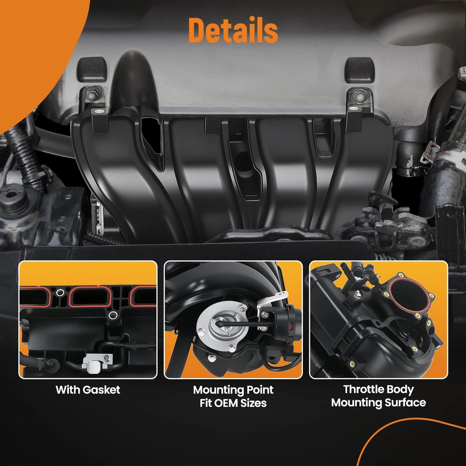 Colector de admisión para Kia Sportage Hyundai Sonata Tucson 2,4 L 2011-2015 283102G700 Foto 3 de 4