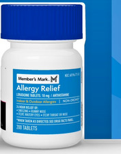 Loratadine 10mg Tablets 200 Ct Antihistamine Allergy Exp-8/27 Compare Claritin