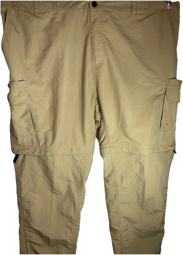 Men’s 3XL Magellan Pants Tan Fish Gear Convertible Zip Off Legs Water Repellant - Picture 2 of 10