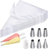 SpritztüTe Set, Einweg Spritzbeutel, 100 StüCk Piping Bags+6 SpritztüLlen