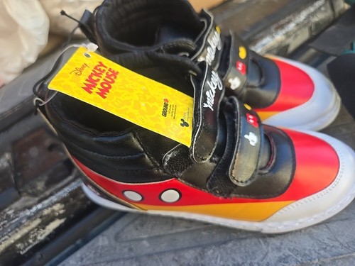 Disney Mickey Mouse Ground UP Boys/Youth High Top Sneakers Size 12 NWT - Picture 16 of 16