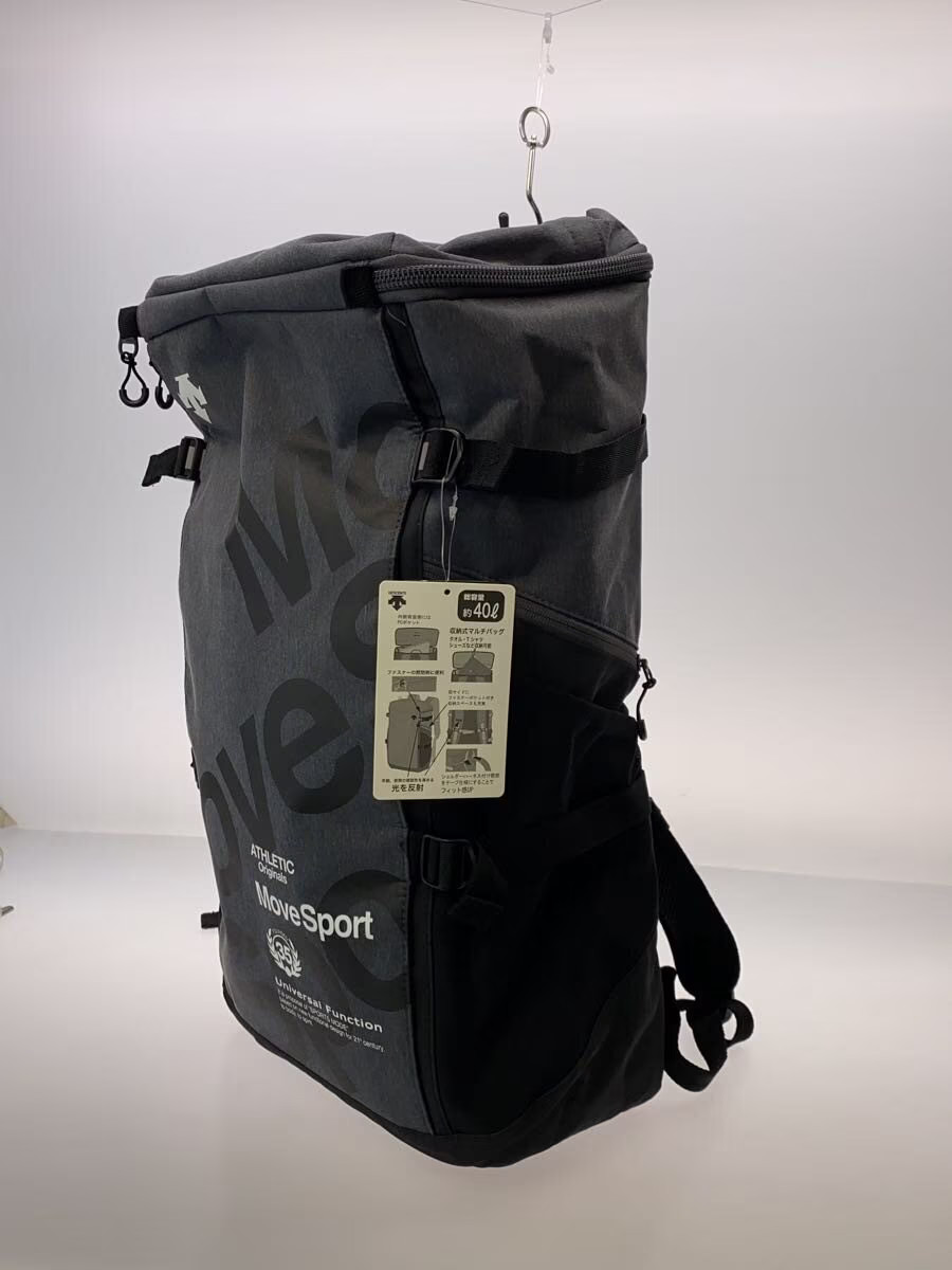 DESCENTE Solid Gray Polyester Backpack - Model dm… - image 2