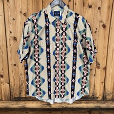 Vintage Wrangler Men s XL Pearl Snap Western Shirt Aztec Southwestern Stripe
