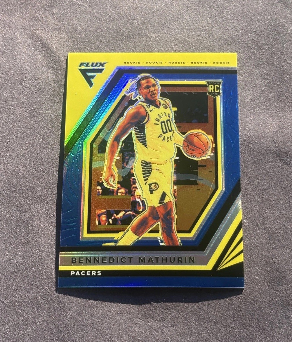 2022-23 Panini Flux - Rookies Bennedict Mathurin #212 Blue Prizm /99 (RC)