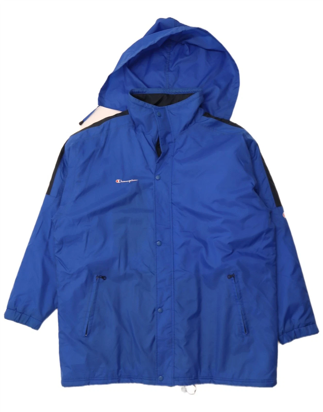 CHAMPION Mens Loose Fit Hooded Padded Coat UK 44 2XL Blue Polyamide CD01