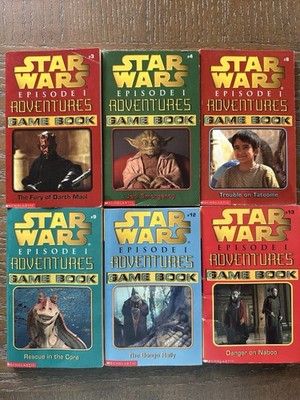 Lot of 6 Star Wars Episode 1 Adventures Game Books 3,4,8,9,12,13 PB