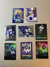 Justin Jefferson 8 Card Lot 4 Rookies & 1 Mem Card Great Lot!!!