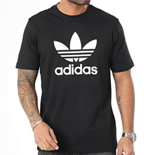 NEW MENS ADIDAS ORIGINALS TREFOIL TEE SHIRT SIZE 2XL  IU2364 BLACK