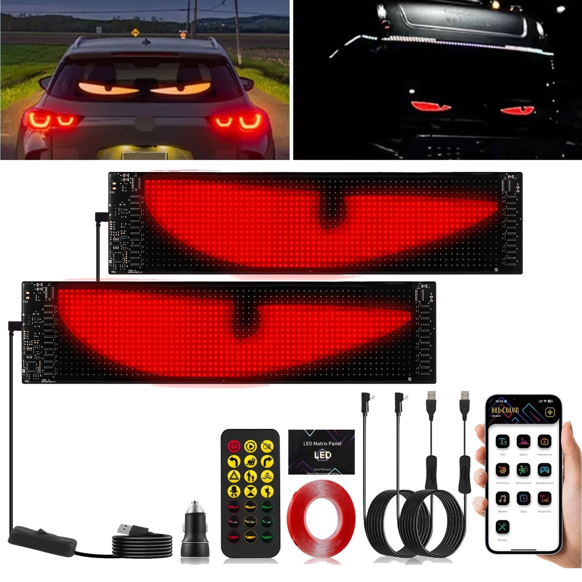 Insegna LED Flessibile Programmabile Con APP – Schermo A Scorrimento Per Messaggi Personalizzati, Batteria Ricaricabile, Per Auto, Negozi E Feste