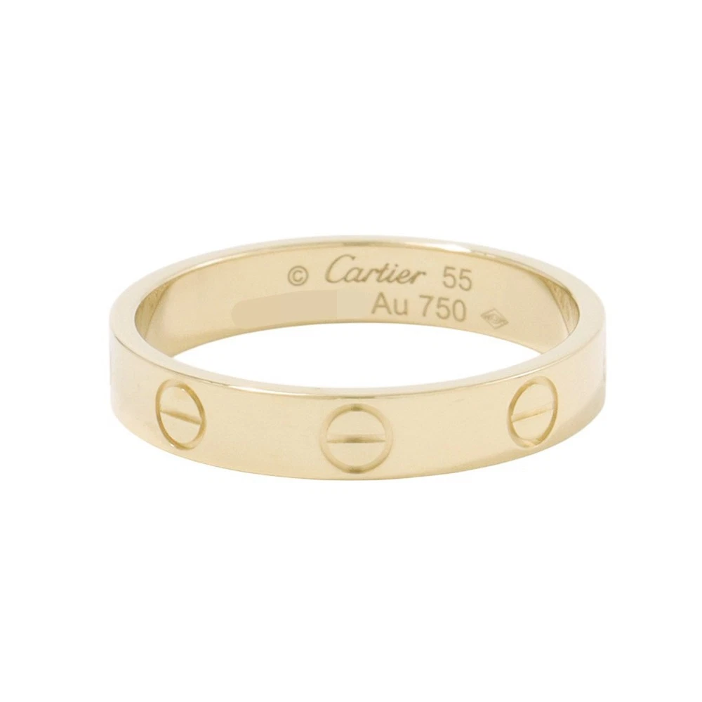 Cartier — CARTIER Mini Love Ring Size 55/#15 18K Yellow Gold B4085055/B4085000