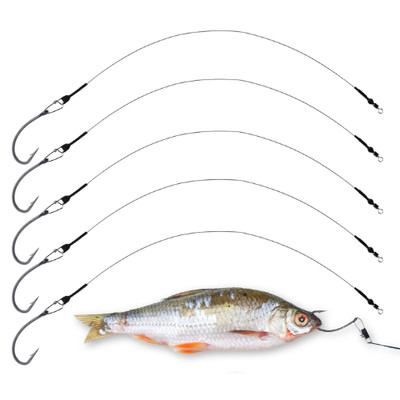 Pike Running Rigs 5 Deadbait Pike Rigs – 5 Handmade Predator Traces for Pike & Zander ...