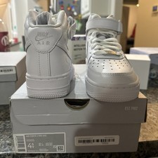 Size 4.5 GS - Nike Air Force 1 LE Mid Triple White