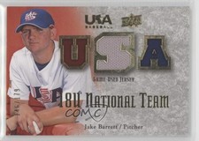 2008 USA Baseball Teams 18U National Team Game-Used Jersey /179 Jake Barrett 0af