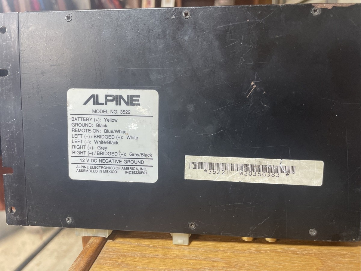Alpine 3522 duo B circuit Car Audio Bridgeable Power Amplifier