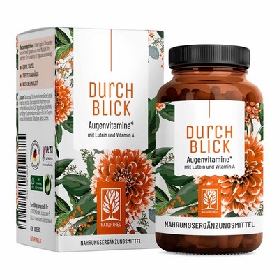 Augenvitamine Lutein Vitamin A Zeaxanthin Komplex Kapseln Durchblick NATURTREU 