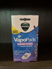 Vicks VapoPads Calming Vapors Lavender 12 Pads Family Pack New VSP30FP