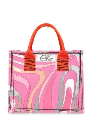 Pucci - Small 3D print denim tote bag - Pink