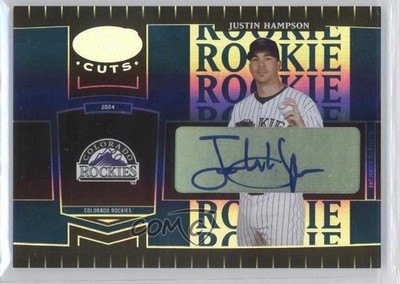2004 Leaf Certified Cuts 16/75 Justin Hampson #278 Rookie Auto RC 0a1