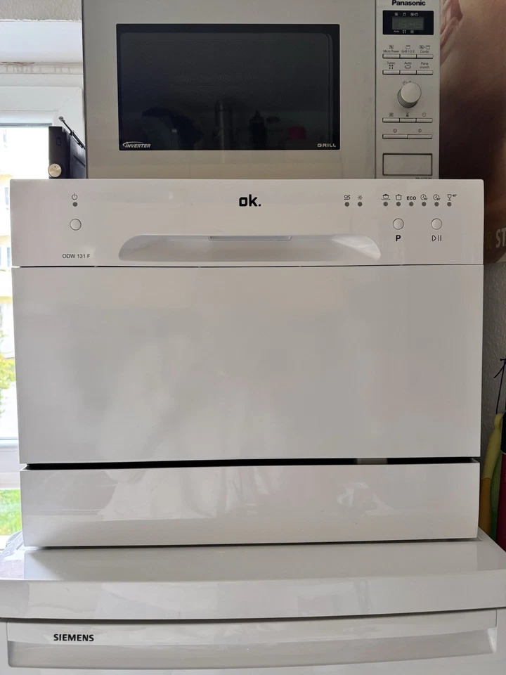 ok. Geschirrspülmaschine Spülmaschine Tischspülmaschime weiß freistehend