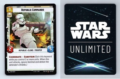 Republic Commando #243 Star Wars Unlimited Twilight Of Republic Common Foil TCG