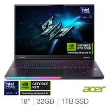 Image of Acer Predator Helios 18 AI, Core Ultra 9, 32GB RAM, 1TB SSD , RTX 5080 250Hz NEW