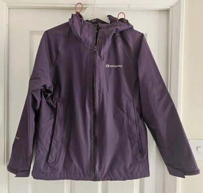 Sprayway Women's Waterproof Jacket Purple Size 8 XS Hooded Outdoor Hiking Walk