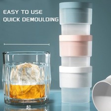 Silikon Eisw&uuml;rfelform Kugel Eisball Maker f&uuml;r Whisky Bourbon slow melt BPA-frei
