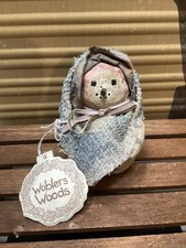 Arlene Wobler Enesco 1997 Folk Art Figure Wobbler's Woods Little Baby Vintage