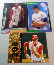 Hal Morris 1996 Pinnacle .300 Hitters Series & 1989 Upper Deck Rookie Card. rookie card picture