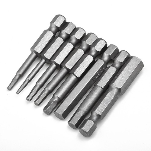 Hex Key Bits Attachment 8pcs Set Quick Connect Power Drill Metric Silver - Picture 6 of 23