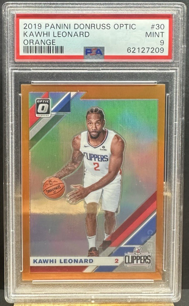 2019 Panini Donruss Optic Kawhi Leonard Orange /199 PSA 9 No. 30