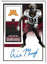 2016 Panini Contenders College Ticket Auto Eric Murray Minnesota Silver #245